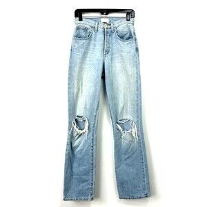 Favorite Daughter Cheshire Jeans Sz 24 Light Blue Straight Leg High Rise 1189R1